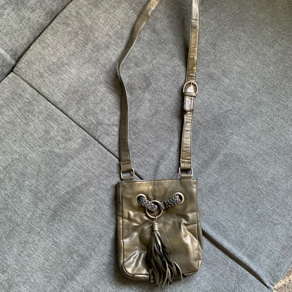 Leather cross body bag